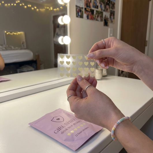 Girl Shield Drink Test Nail Stickers